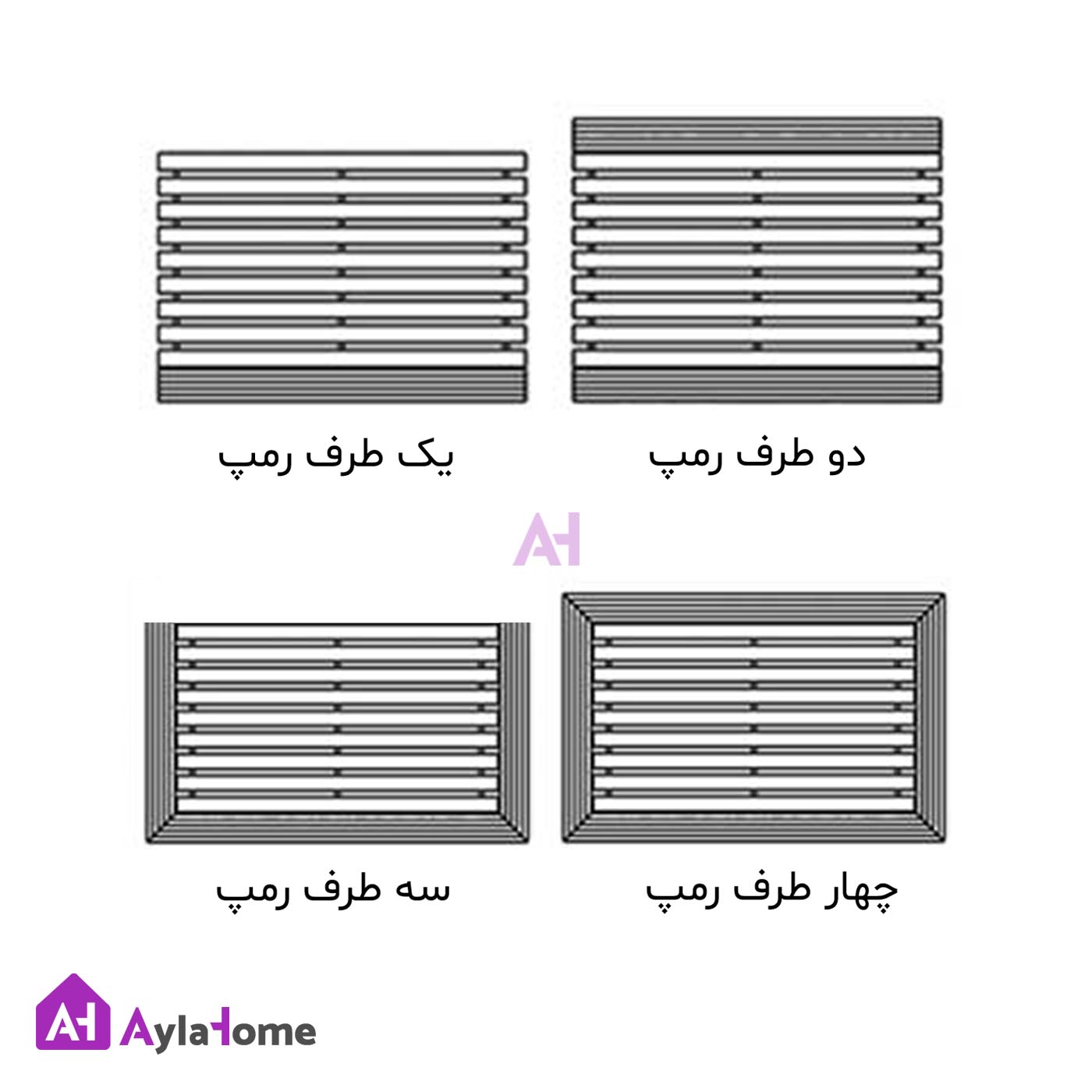 پادری آلومینیومی یک سانتی کد D250 با رویه موکت