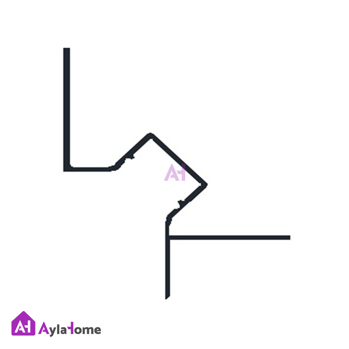 پروفیل چفت کناف 16 میل مشکی کد LK8